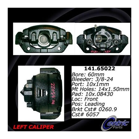 Centric Centric Semi-Loaded Brake Caliper, Centric Parts 141.65022 141.65022